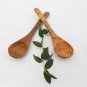Olive Wood Coffee Spoons Set of 2 - Small Sugar Salt Spice Spoons