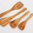 Olive Wood Spatula Set - Wooden Kitchen Utensils  Serving Tools