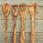 Olive Wood Cooking Utensils - 12-Inch Rustic Spoons for Dining and Gifts