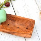 Olive Wood Soap Dish - Rustic Bathroom  Kitchen Decor