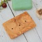 Olive Wood Soap Holder - Rustic Bathroom Soap Dish with 3 Holes