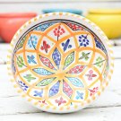 Moroccan Hand-painted Ceramic Bowl - Medium Terracotta Cereal Salad Plate Moroccan Hand-painted Ceramic Bowl - Medium Terracotta Cereal Salad Plate