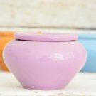 Purple Moroccan Ceramic Ashtray - Minimalist Violet Terracotta Pottery