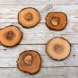 Rustic Wooden Coaster Set - Decorative Natural Table Decor
