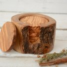 Rustic Wooden Coaster Set with Holder - Natural Edge Wedding Christmas Gift Rustic Wooden Coaster Set with Holder - Natural Edge Wedding Christmas Gift