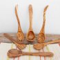 Utensil Set of 6 - Cooking Spoon Spatula Ladle Spork Salad Set Kitchen Gift