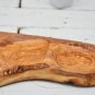 Handcrafted Olive Wood Serving Bowl - Rustic Three-Section Plate Mom Gift