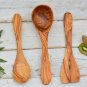 Wood Utensil Set - 10 Inch Spatula Ladle Spoon Kitchen Gift
