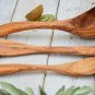 Wood Utensil Set - 10 Inch Spatula Ladle Spoon Kitchen Gift
