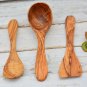 Wood Utensil Set - 10 Inch Spatula Ladle Spoon Kitchen Gift