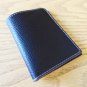 Mens Slim Black Leather Wallet - Minimalist Credit Card Holder