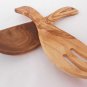 Olive Wood Salad Tongs Set - Wooden Serving Spoons Christmas Gift