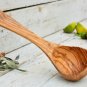 Olive Wood Soup Ladle - Handcrafted Rustic Kitchen Utensil