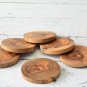 Personalized Rustic Coaster Set with Holder - Custom Wedding Decor Gift