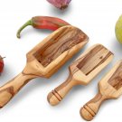 Wooden Measuring Scoop Set - Small Kitchen Utensils for Coffee Salt  Spices