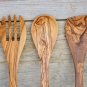 Olive Wood Utensil Set - 12 Spoon Spatula Gift for Weddings Christmas
