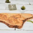 Handcrafted Olive Wood Serving Bowl  Rustic Four-Section Plate