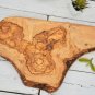 Handcrafted Olive Wood Serving Bowl Rustic Four-Section Plate