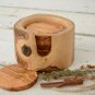 Rustic Wooden Coaster Set - Natural Decor Gift with Holder