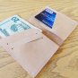 Personalized Beige Leather Wallet - Minimalist Slim Credit Card Holder