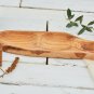 Rustic Wooden Serving Bowl - Handcrafted 3-Section Dish