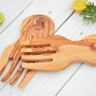 Olive Wood Serving Tongs - Rustic Kitchen Utensil Wedding Gift Under 30 Olive Wood Serving Tongs - Rustic Kitchen Utensil Wedding Gift Under 30