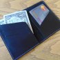 Black Leather Minimalist Wallet - Slim Credit Card Holder for Men Women