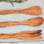 Olive Wood Utensil Set - 98 Spoon Fork  Spatula for Weddings  Christmas Gifts