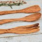 Olive Wood Utensil Set - 98 Spoon Fork  Spatula for Weddings  Christmas Gifts