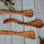 Olive Wood Kitchen Utensil Set - 12 Spatula Spoon Spork Gift Idea