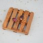 Olive Wood Trivet - Rustic Square Coaster for Kitchen Decor Gifts