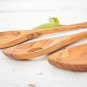 Olive Wood Spoon Set - Ergonomic Kitchen Serving Spoons Rustic Gift Decor