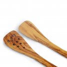 Wooden Spatula Set - 12-Inch Pierced Cooking Utensils Perfect as a Mom Gift Wooden Spatula Set - 12-Inch Pierced Cooking Utensils Perfect as a Mom Gift