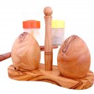 Handcrafted Olive Wood Salt and Pepper Shakers - Elegant Wedding Handcrafted Olive Wood Salt and Pepper Shakers - Elegant Wedding