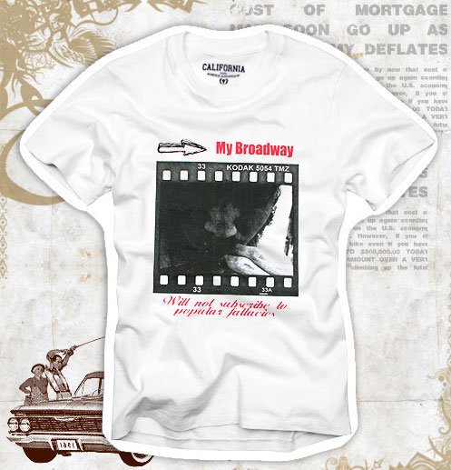 "My Broadway" Hollywood Vintage Style Men's T-shirt