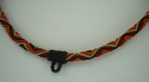 Waxed cotton cord necklace