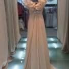 Sexy V-shaped wrinkle wave strap length evening dress