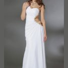 One Shoulder Floor-length Chiffon Over Elastic Sexy Prom Dress