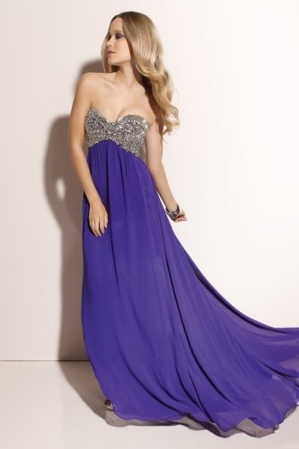 Blue Sweetheart Sheath/Column Prom Dresses