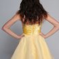 Daffodil Strapless Beaded Net Satin Short  Sexy Prom Dresses