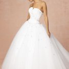 custom made hot sell simple strapless wedding dresses
