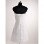 strapless a line tea length skirt beach short wedding dresses