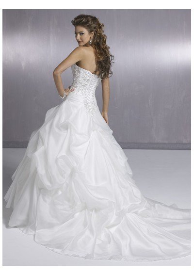 flowery strapless wedding dresses