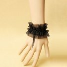 Bride black lace bracelet