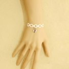 Girl in white lace bracelet
