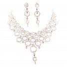 The upscale white diamond bride necklace