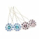 Bridal diamond hair fork hairpin