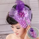 Purple feather headdress flower