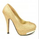 2013 Golden waterproof bridal shoes