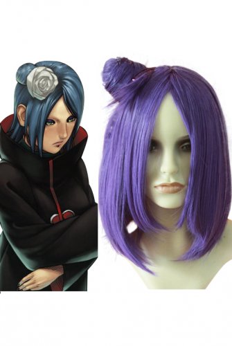 Naruto Konan Purple Cosplay Wig